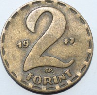 2 форинта 1977г. Венгрия,состояние VF - Мир монет