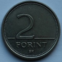 2 форинта 2002г. Венгрия,состояние ХF - Мир монет