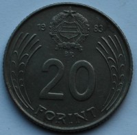 20 форинтов 1983г. Венгрия,состояние VF - Мир монет
