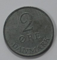 2 эре 1971г. Дания, цинк, состояние VF. - Мир монет