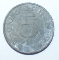 5 грошен 1965г. Австрия, цинк,состояние VF. - Мир монет