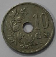 10 сантимов  1902 г. Королевство Бельгия, никель, состояние VF-XF. - Мир монет