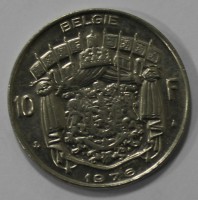 10 франков 1976г. Бельгия, никель, состояние ХF. - Мир монет