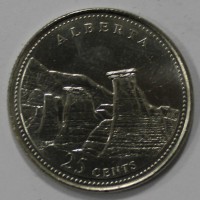 25 центов 1992г. Канада. Альберта, состояние UNC - Мир монет