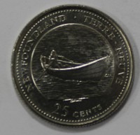 25 центов 1992г Канада. Ньюфаундленд, состояние UNC - Мир монет