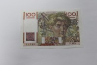 Банкнота  100 франков 1947г. Франция,после войны, состояние UNC. - Мир монет