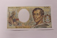 Банкнота   200 франков 1987г. Франция. Монтескье, состояние аUNC - Мир монет