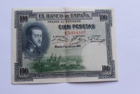 Банкнота  100 песет 1925г. Испания,состояние XF. - Мир монет
