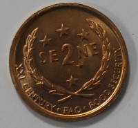 2 сене 2000г. Западный Самоа (Самоа и Сисифо), бронза, состояние XF. - Мир монет