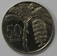 50 сене 2002г.  Самоа , Пальма,  состояние UNC. - Мир монет