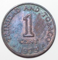 1 цент 1973г. Тринидад и Тобаго, состояние XF. - Мир монет