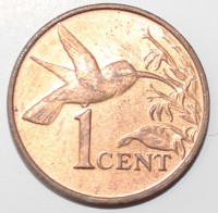 1 цент 1999г. Тринидад и Тобаго,состояние VF+ - Мир монет