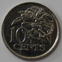 10 центов 2005г. Тринидад и Тобаго,состояние UNC - Мир монет