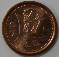 1 цент 2011г.г. Барбадос , состояние UNC. - Мир монет