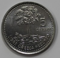 5 сентаво 2009.г. Гватемала,  состояние UNC - Мир монет