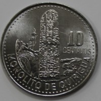 10 сентаво 2009.г. Гватемала,  состояние UNC - Мир монет