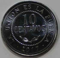 10 сентаво 1987г. Боливия, состояние UNC. - Мир монет