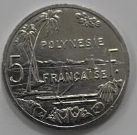 5 франков 2008г. Французская Полинезия,состояние UNC - Мир монет
