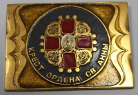 Плакетка "Крест ордена святой Анны" , алюминий, состояние UNC - Мир монет