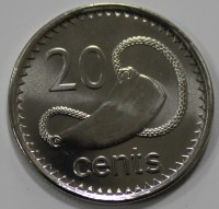 20 центов 2010г. Фиджи,состояние UNC - Мир монет