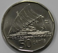 50 центов 2009г. Фиджи. Парусник,состояние UNC - Мир монет