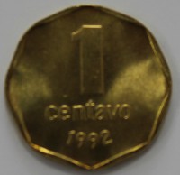 1 сентаво 1992г. Аргентина, состояние UNC - Мир монет