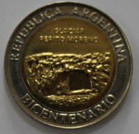 1 песо 2010г. Аргентина. Морено, состояние UNC - Мир монет