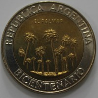 1 песо 2010г. Аргентина. Палмар, состояние UNC - Мир монет