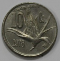 10 сентаво 1978г. Мексика. Кукуруза, состояние VF - Мир монет