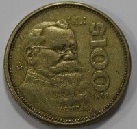 100 песо 1986г. Мексика, состояние VF - Мир монет