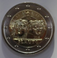 2 евро 2016г.  Италия. Плавт, состояние UNC. - Мир монет