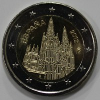 2 евро 2012г. Испания.  Бургос,состояние UNC - Мир монет