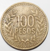 100 песо 1994г. Колумбия, состояние VF - Мир монет
