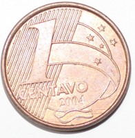 1 сентаво 2004г. Бразилия, состояние VF+ - Мир монет