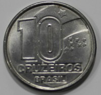 10 крузейро 1991г. Бразилия, состояние UNC - Мир монет