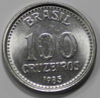 100 крузейро 1985г. Бразилия, состояние XF-UNC - Мир монет