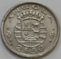 2,5 эскудо 1974г. Ангола(Порт), состояние UNC - Мир монет