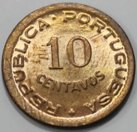 10 сентаво 1949г. Ангола(Порт), состояние  aUNC - Мир монет