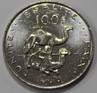 100 франков  2013г. Джибути, Верблюды, Герб, состояние UNC - Мир монет