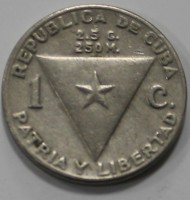 1 сентаво 1958г. Куба, Хосе Марти, состояние VF-XF - Мир монет