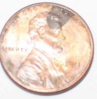 1 цент 2011г. США, б/б, состояние VF - Мир монет
