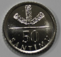 50 сантим 2009г. Латвия, состояние UNC - Мир монет