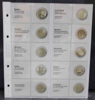 № 1118-6.    Лист  Линдер , для  монет 2 евро 2009-2010г.г. В комплекте с иллюстрированным  разделителем . Германия. - Мир монет