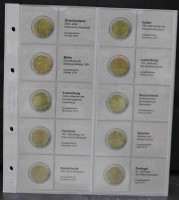  № 1118-12.   Лист Линдер  , для  монет 2 евро  2014 год,  В комплекте с  иллюстрированным  разделителем .  Германия. - Мир монет