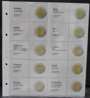   № 1118-13.    Лист  Линдер  , для  монет 2 евро  2014-2015г.г. В комплекте с  иллюстрированным  разделителем . Германия. - Мир монет