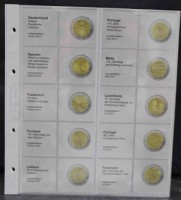   № 1118-16.   Лист Линдер ,  для   монет 2 евро  2015год. В комплекте с  иллюстрированным  разделителем .  Германия. - Мир монет