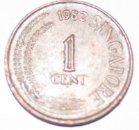 1 цент 1982г. Сингапур, состояние VF-XF - Мир монет