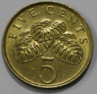 5 центов 1995г. Сингапур, состояние aUNC - Мир монет