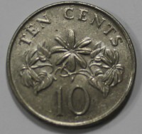 10 центов 1986г. Cингапур, состояние aUNC - Мир монет