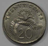 20 центов 1993г. Сингапур,состояние aUNC - Мир монет